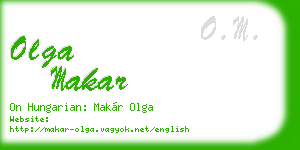 olga makar business card